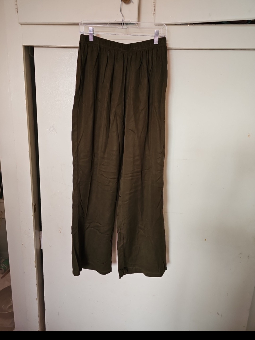 Epic Threads Olive Green Boot-Cut Wide Leg Pants